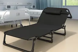 Розкладне ліжко Leobro з Mesh-матрацом і подушкою Black (LB-FB-A2-BLK) - мініатюра 2