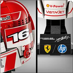Конструктор LEGO Шолом Шарля Леклера з команди Scuderia Ferrari HP (43014) - мініатюра 5