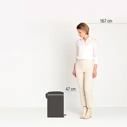 Бак для сміття Brabantia Pedal Bin, білий, 20 л (111846) - мініатюра 2