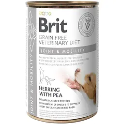 Вологий корм Brit GF VetDiet Joint & Mobility для собак підтримка здоров'я суглобів оселедець індичка та горошок 400 г