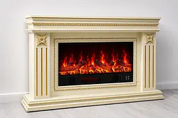Електричний камін Valencia Grande Ivory Bluetooth звук потріскування дров (10080151) - мініатюра 3