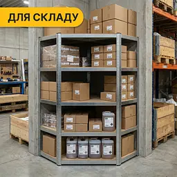 Стелаж кутовий LEOBRO Premium 180 х 90 х 40 см, 175кг/полиця, 5 полиць (LB-R123) - мініатюра 8