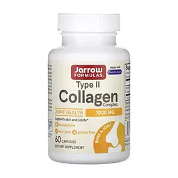 Вітамінно-мінеральний комплекс Jarrow Formulas Колаген II типу, 1000 мг, Type II Collagen Complex, 60 капсул (JRW-29051)
