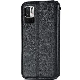 Шкіряний чохол-книжка GETMAN Cubic (PU) для Xiaomi Redmi Note 10 5G / Poco M3 Pro Чорний - мініатюра 3