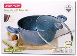 Каструля Grey Gotland із гранітним антипригарним покриттям Kamille Ø24 см kuh0007779 - мініатюра 6