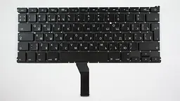 Клавіатура для ноутбука APPLE (MacBook Air: A1369, A1466 (2011-2017)) rus, black, BIG Enter - мініатюра 2