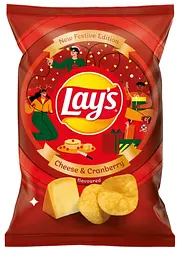 Чіпси Lay's Cheese Cranberry зі смаком сиру та журавлини 130 г
