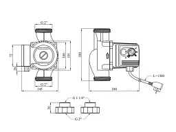 Циркуляційний насос Pumpman GRS32/80/180 (CV029800) - мініатюра 2
