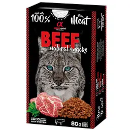 Ласощі для котів Alpha Spirit Cat Natural Snack Beef з яловичиною 80 г ALPHG110000145