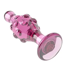 Анальна пробка Lovetoy Glass Romance GS17 11.3 см (рожевий) - мініатюра 4