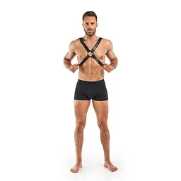 Портупея Bedroom Fantasies Lionel High Halter - Black - мініатюра 4