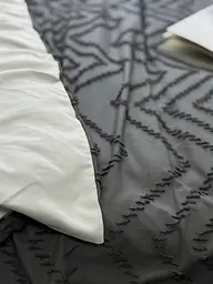 Комплект постільної білизни Ecotton Jaquard двоспальний Євро 210х215 сірий Grey (24555) - мініатюра 5