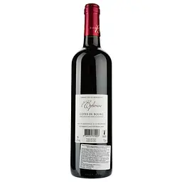 Вино l'Ephemere AOP Cotes de Bourg 2018, червоне, сухе, 0,75 л - мініатюра 2