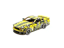 Дерев'яний 3D конструктор Muscle car GT, Puzzleоk (Puz-00638), 162 дет. (жовта) - мініатюра 2