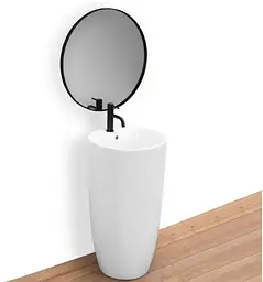 Умивальник Rea Anya 45x45x84 white, окремостоячий (REA-U6503), Глянцева - мініатюра 4