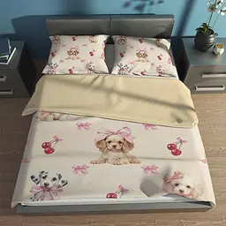 Постільна білизна з плюш-велюру двоспальна Cuteness 29016 180х220 см
