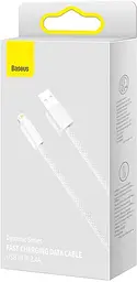 Кабель Baseus Dynamic Series Fast Charging Data Cable USB to iP 2.4 A 1 m White (CALD000402) - мініатюра 8