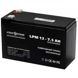 Батарея до ДБЖ LogicPower LPM 12В 7.5 Ач (3864) - мініатюра 2