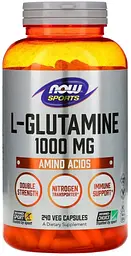 L-глютамін Now Foods L-Glutamine Sports 1000 мг 240 вег капсул