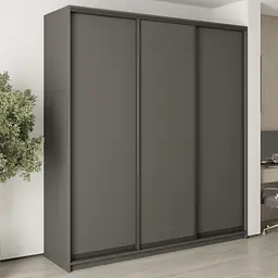Шафа-купе тридверна MebelStar Комбо BG 3ДСП 220x45x240 см Антрацит (MBS-9432)