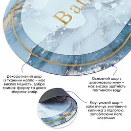 Килимок вологопоглинаючий Wall Sticker 38х58х3 мм Ванна кімната мармур (D) SW-00001569 - мініатюра 3