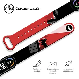 Ремінець ArmorStandart Superhero для Xiaomi Mi Band 7/6/5 Bat siluet Black (ARM59264) - мініатюра 3