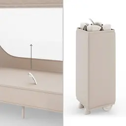 Ліжко-манеж з пеленатором Kinderkraft Leody Up Beige (KCLEODUPBEG00AC) - мініатюра 5
