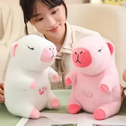 Білий Інтерактивна дихаюча Капібара Snuggle Pulse CapyBuddy 30 см м'яка плюшева іграшка - мініатюра 5
