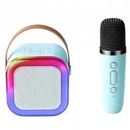 Блютуз колонка з караоке мікрофоном і RGB підсвічуванням Winso K12 10W Bluetooth - мініатюра 3
