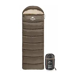 Спальний мішок Naturehike U350 NH20MSD07 Hollow Cotton Right Brown (6927595767221-R)