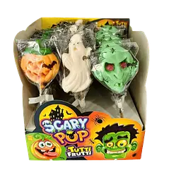 Льодяник на паличці Johny Bee Scary Pop Halloween Tutti Frutti 1шт, 25г - мініатюра 4