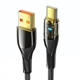 Кабель Essager USB Type-C to USB Type-A PD QC 7A Cable 100W 2м, чорний (EXCT-XJA01-P)