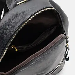 Жіночий рюкзак Borsa Leather k1s005 31x26x13 см Чорний (40156) - мініатюра 5