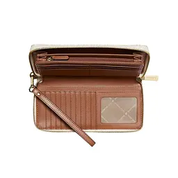 Жіночий гаманець MICHAEL KORS (великий, бежевий з логотипом) - мініатюра 2