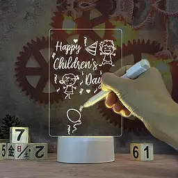 Нічник – планер з підсвіткою · Багаторазова світлодіодна дошка для записів та нотаток - мініатюра 4