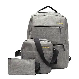 Рюкзак міський Backpack Комплект 3 в 1 місткий рюкзак для ноутбука з сумкою та гаманцем - мініатюра 2