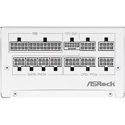 Блок живлення ASRock Steel Legend 1000W 80+ Gold White (SL-1000GW) - мініатюра 5