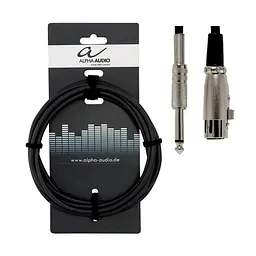 Микрофонный кабель Jack 6,3- XLR (f) 6м Alpha Audio Basic 190.065 - мініатюра 1