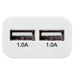 Адаптер мережевий Hoco UH202 блок живлення на 2 USB-порти 2.1 A білий - мініатюра 5