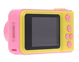 Дитячий цифровий фотоапарат Smart Kids Camera V7 жовто-рожевий - мініатюра 2