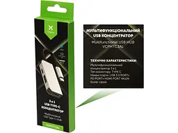Док-станція для ноутбука Vinga Type-C to 4K HDMI+USB3.0+PD Aluminium (VCPHTC3AL) - мініатюра 3