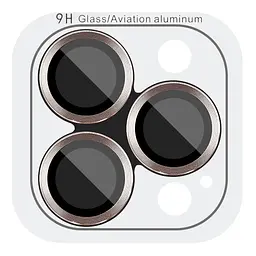 Захисне скло Metal Classic на камеру (у упак.) для Apple iPhone 16 Pro (6.3) / 16 Pro Max (6.9) Золотий / Desert Gold