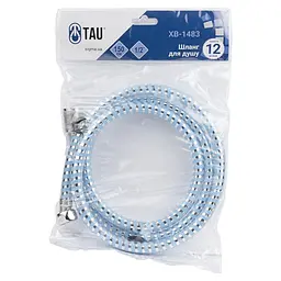 Шланг для душа Tau 1/2" PVC 2-х шаровий синій 150 см (9891671) - мініатюра 2