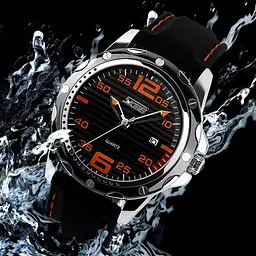 Чоловічий наручний годинник Skmei Robby Steel 0992S (Чорний) - мініатюра 2