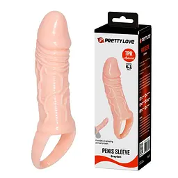Насадка на пеніс Pretty Love Breyden Penis Sleeve Flesh - мініатюра 8