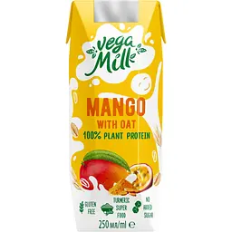 Напій вівсяний Vega Milk з манго, маракуйєю та екстрактом куркуми 0.25 л