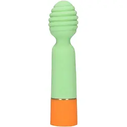 Вібратор Loveline Ribbed Mini 12 см зелений