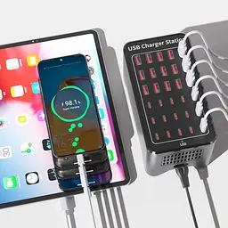 Зарядна станція ILEPO багатопортова на 15 USB портів + 15 Type-C 150 Вт / мережевий мультизарядний пристрій (19018) - мініатюра 7