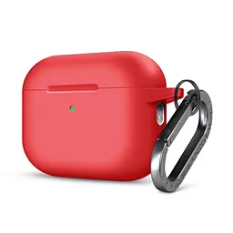 Силіконовий чохол для навушників Apple AirPods Pro 3, Hang Case, червоний, ультратонкий захисний кейс товщиною 2 мм, захист від подряпин, пилу та ударів, компактний, з карабіном для кріплення, ArmorStandart (ARM88282)