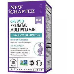 Мультівітаміни для вагітних New Chapter One Daily Prenatal Multivitamin 30 капсул - мініатюра 2